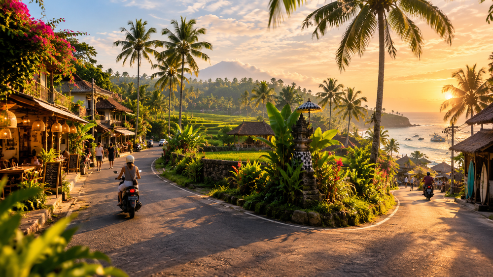 Bali doesn't have one "downtown, Bali