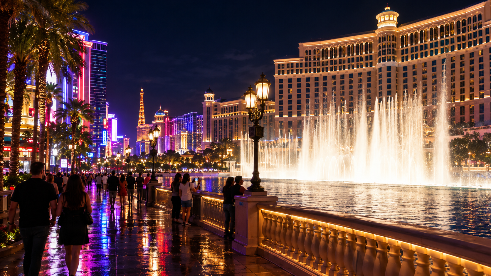 The Las Vegas Strip at night