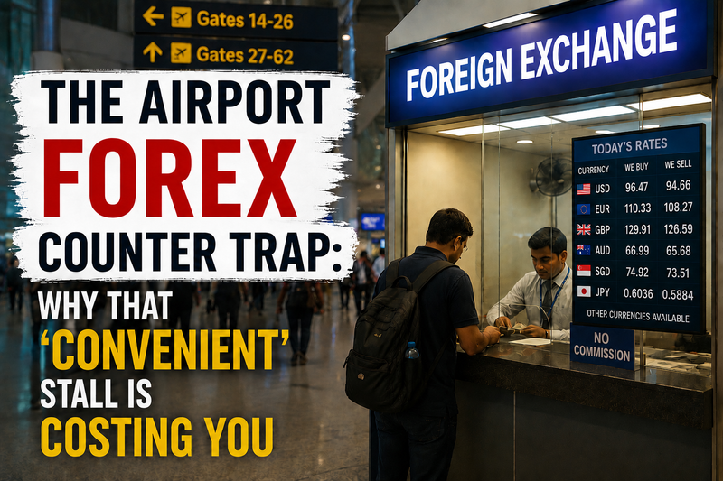 The Airport Forex Counter Trap: Why That 'Convenient' Stall Is Costing You
