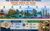 The Cheapest Countries to Travel From India in 2026 (Ranked by Real Travel Costs)