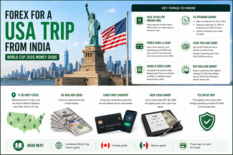 Forex for a USA Trip from India: World Cup 2026 Money Guide