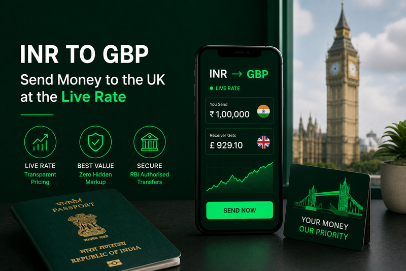 INR to GBP — Send Money to the UK at the Live Rate