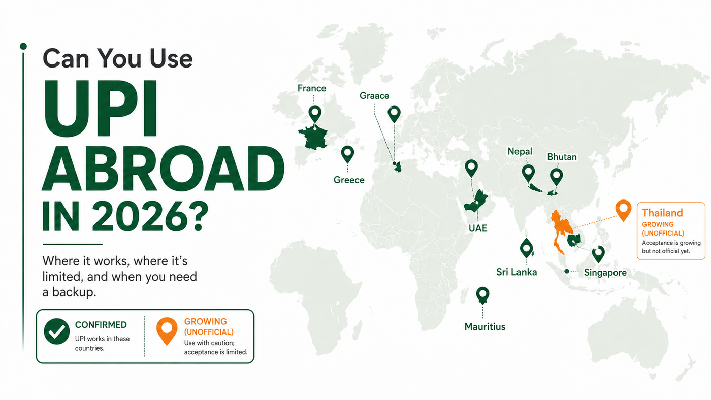 Can You Use UPI Abroad in 2026? Countries, Charges, and UPI vs Forex Card