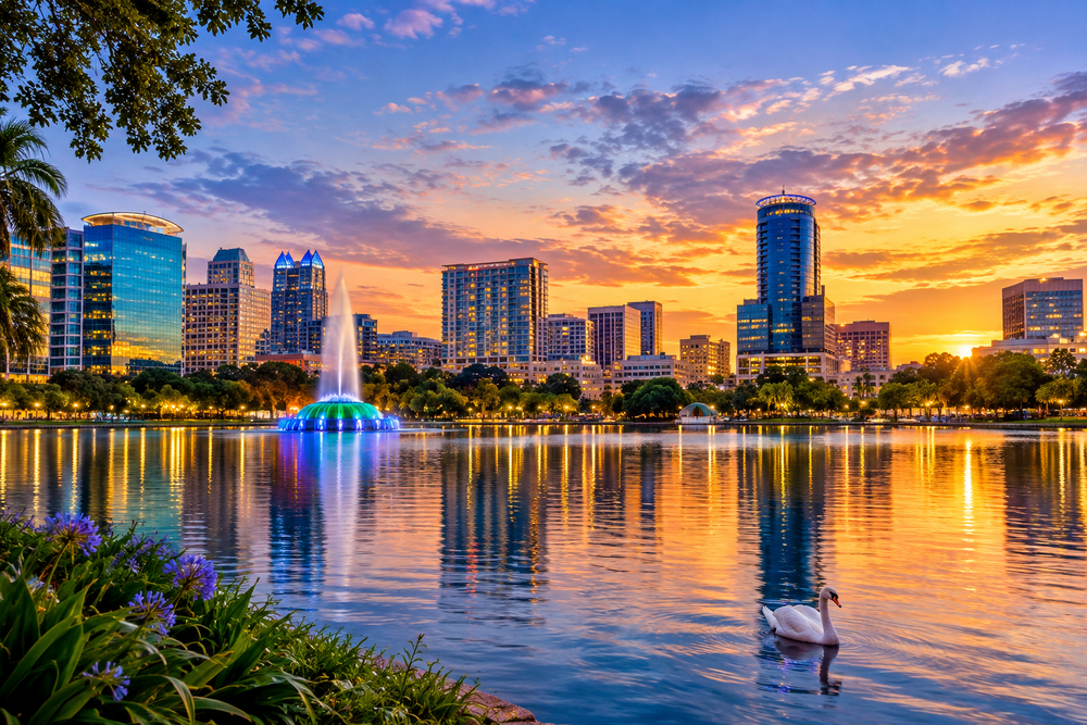 Lake Eola in downtown Orlando