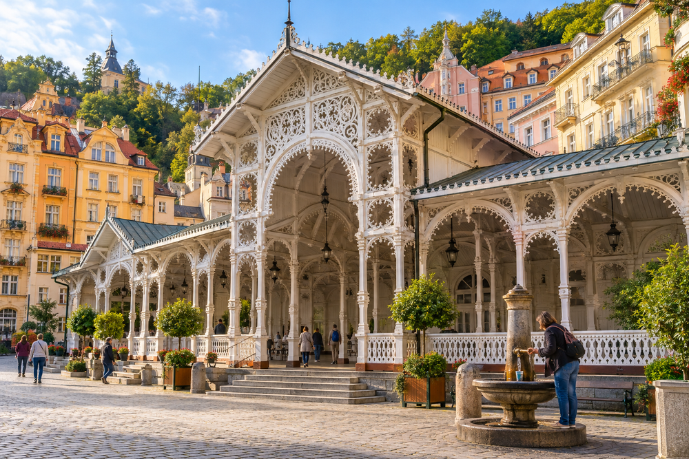 By the colonnades, Karlovy Vary