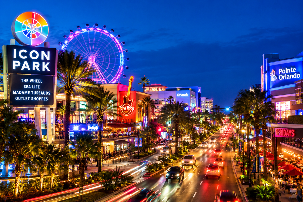 International Drive at night, Orlando