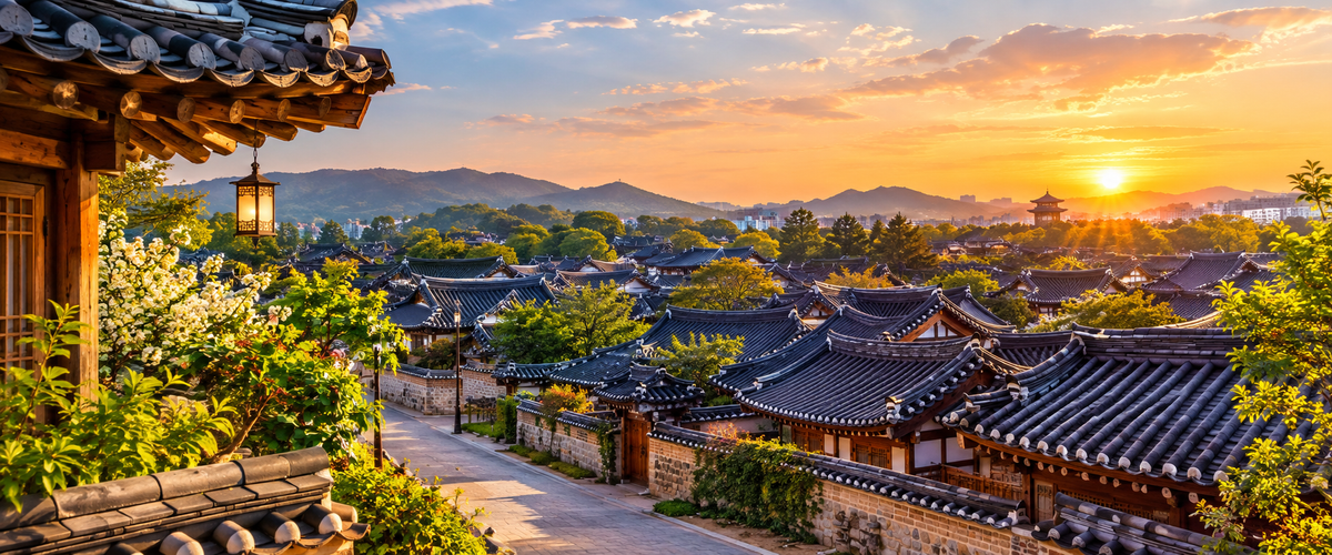 Tiled rooftops of Jeonju Hanok Village