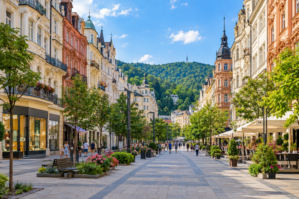 Near the bus terminal, Karlovy Vary