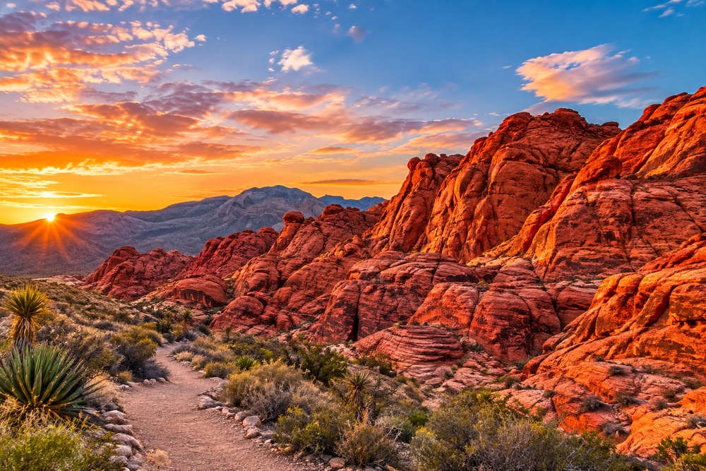 Red rock formations at Red Rock Canyon near Las Vegas