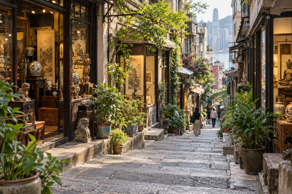 Tai Ping Shan Street and Hollywood Road, Hong Kong