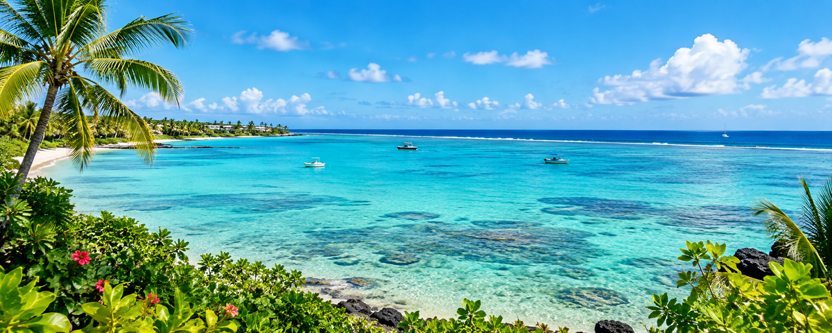 The lagoon at Trou aux Biches on the north-west coast of Mauritius