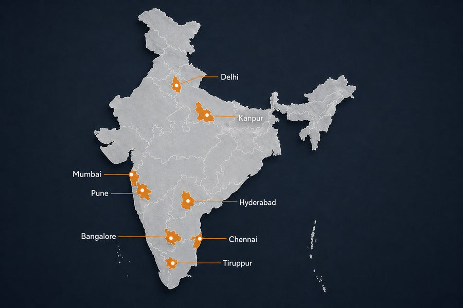 8 Branches Across India