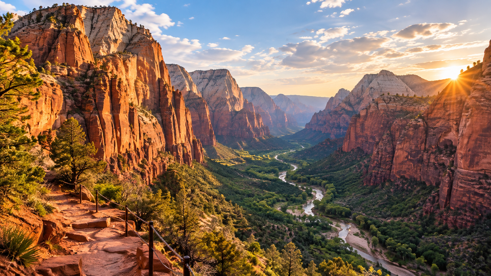 The canyon walls of Zion National Park