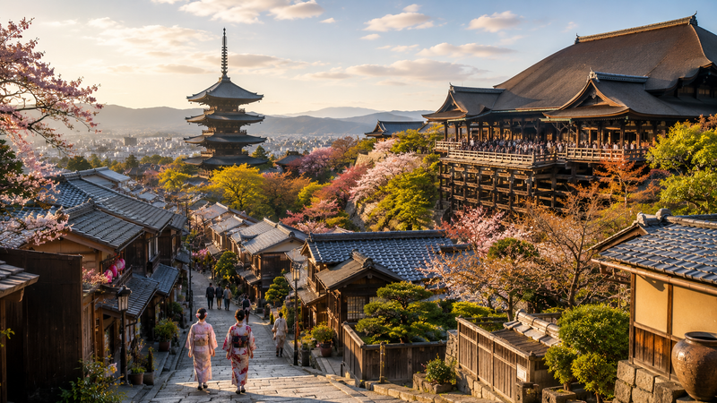 A path of vermilion torii gates at Fushimi Inari shrine, Kyoto